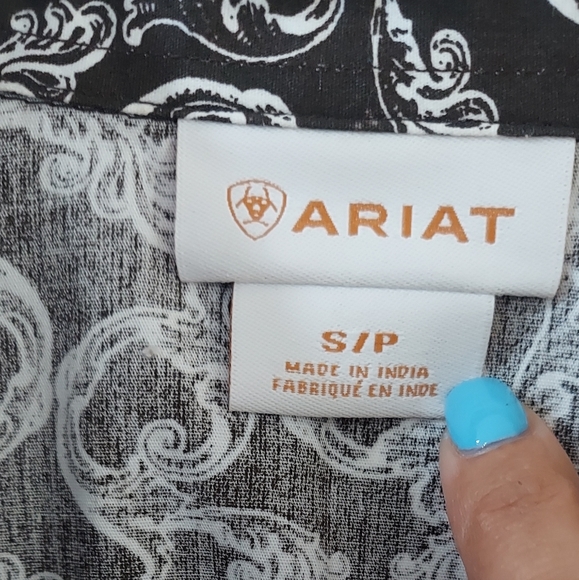 Ariat Brown And White Long Sleeve Womens Size Small - Picture 3 of 7